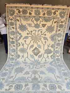 Alfombras de lana de seda hechas a mano de lujo modernas, suaves anudadas a mano, tamaños personalizables, 5x8 a 12x14, patrón abstracto para hoteles de oficina en casa - Product Image 2