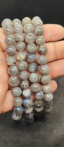 Natural Round Smooth Grey Blue Iolite Stone <b>Beads</b> Loose <b>Beads</b> for Jewelry Making <b>Bracelet</b> Necklace Beaded - Product Image 6