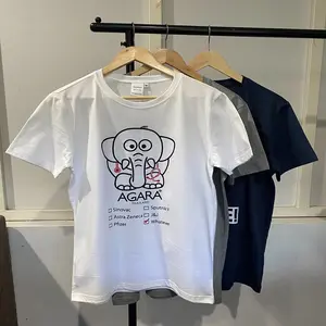 Em torno do pescoço impresso T-shirt 100 Algodão Roupas Masculinas Camisas Para Homens Alta Qualidade Tailândia Fábrica Street Wear