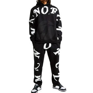 Venta caliente personalizado Puff impresión chándal para la venta en línea Casual moda desgaste chándal para hombres - Product Image 2