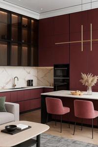 Gabinetes de Cocina Modernos Minimalistas Personalizados de Madera Maciza de Roble Ecológica con Diseño Completo en Forma de L con Unidad de Fregadero de Melamina - Product Image 5