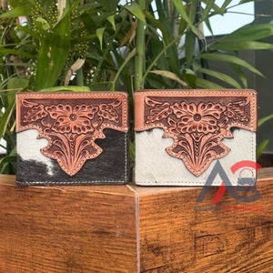 Wholesale Luxury Designer Hand Tooled Leather Bifold Short <b>Wallet</b> for Men's High Quality Cowhide Credit <b>Card</b> <b>Holder</b> <b>Wallet</b> Purse - Product Image 1