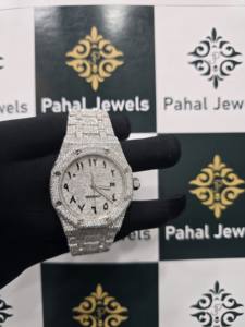 Montre de luxe en moissanite VVS, mouvement mécanique squelette glacé, cadran analogique, édition limitée, bracelet, testeur de diamant en gros, passe - Product Image 4