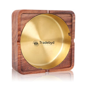 Tradebyd Cendrier en bois de luxe Plateau à fumer en bois fabriqué à la main Porte-cendres de table moderne pour bureau et bars - Product Image 5