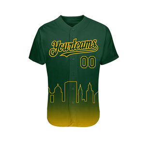 Ensembles d'uniformes de baseball sur mesure Chemises vert foncé Vêtements de sport de haute qualité Options de conception d'équipe personnalisées pour les joueurs - Product Image 2