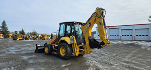 Chargeuse sur pneus CAT 416E 416D 420F 416F, pelle hydraulique jaune, équipement de construction diesel pour travaux de terrassement et de manutention - Product Image 5