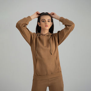Survêtements d'hiver pour femmes, logo personnalisé imprimé, 100% coton, streetwear, respirant, antibactérien, séchage rapide, avec patchs pour adultes - Product Image 5