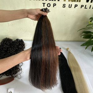 Extensiones de cabello humano con doble cutícula, pelo Remy virgen y ruso, con queratina prepegado italiana, el mejor precio de fábrica - Product Image 6