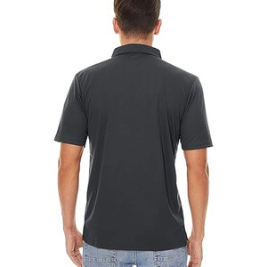 Chemise classique pour homme en coton 100% tricoté uni anti-froissement avec fermeture à deux boutons - Product Image 3