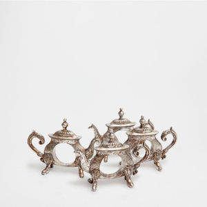 Anneaux de serviette en argent de style antique, organisateur de mouchoirs, décoration de table unique, porte-serviettes pour la maison et l'hôtel, en vente - Product Image 1