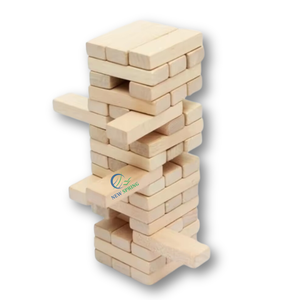 Blocs à empiler en bois unisexe, jouets éducatifs non toxiques et sécuritaires pour 2-4 et 5-7 ans - Product Image 1