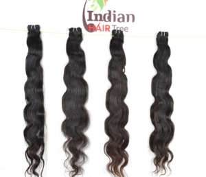 Extensions de cheveux humains indiens noirs 100% naturels, ondulés, pour femmes, non traités, cuticules alignées, extensions lâches à boucles profondes, pas chères - Product Image 4