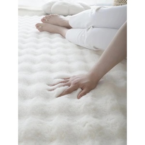 Tapis en fausse fourrure de lapin touffeté de qualité supérieure, couleur unie, avec logo personnalisé, pour usage commercial dans les hôtels, salons et bureaux - Product Image 5