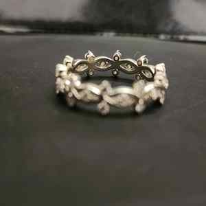 Bague de fiançailles tendance et adorable en argent sterling 925 et acier inoxydable avec pierre naturelle pour la journée de fiançailles - Product Image 3