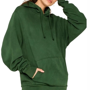 Logo personnalisé imprimé femmes 100% coton long blanc couleur unie sweats à capuche et sweat pour femmes - Product Image 1