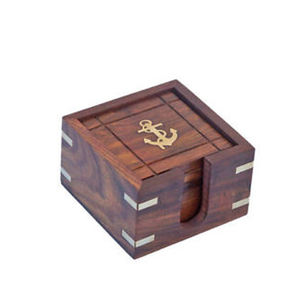 Posavasos de exhibición de mesa de metal y madera, posavasos para mesa de centro, posavasos de bebida de protección de mesa para granja - Product Image 5