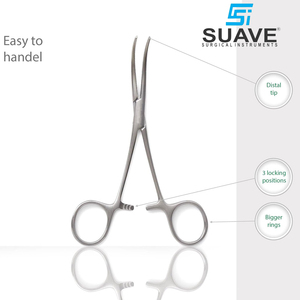14cm 16cm hémostat kelly pince à verrouillage pince hémostatique chirurgical incurvé droit Kelly pince par SUAVE INSTRUMENTS SURGICAUX - Product Image 2