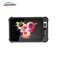 Tablet Industri 8 Inci IP65 Tangguh Android 12.0 4G LTE Biometrik Sidik Jari Tahan Air Tahan Guncangan NFC Baterai 8000mAh Jepower