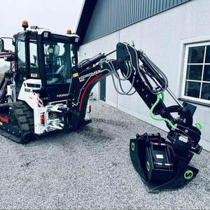 Nouvelle chargeuse-pelleteuse compacte Hidromek HMK 62 T avec composants d'engrenage central Mini tracteur à glissement moteur de pompe à chargement frontal - Product Image 1