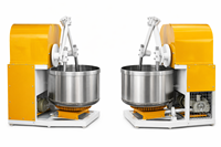 Mélangeur à pâte électrique robuste à double bras avec contrôle numérique, puissance 200W, minuterie intégrée, multi-tension pour usage en boulangerie