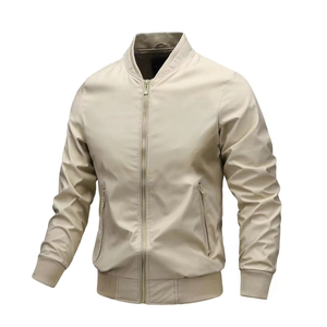 Vestes pour hommes de haute qualité, style décontracté chic, hiver, manches longues, col élastique, vestes bomber, fermeture éclair, couleur unie, polaire épaisse - Product Image 6