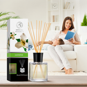 Aromatika Jasmine 200ml <b>Reed</b> <b>Diffuser</b> with Natural Essential <b>Oil</b> Long Lasting Floral Room Fragrance - Product Image 6