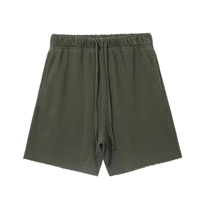 Pantalones cortos de algodón 100% de verano personalizados para hombres, pantalones cortos de entrenamiento lavados con ácido Vintage, pantalones cortos de fabricante - Product Image 1
