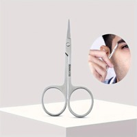 Pince à cuticules en acier inoxydable à lame incurvée, pinces de beauté, pinces longues, antidérapantes, durables, outils pour l'art des ongles, modèle de marque personnalisé