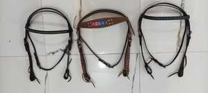 Selle de cheval occidentale en cuir véritable à outils manuels Combo Pack Selle anglaise saisonnière légère Trois selles pour l'équitation - Product Image 2