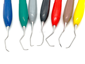 Gracey Curette Set Kit de instrumentos de higiene dental Mangos de silicona Manual Escalado profesional Herramientas de cepillado de raíces Certificado CE - Product Image 3