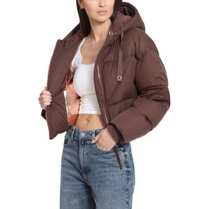 Winter Season <b>Women</b> <b>Crop</b> <b>Puffer</b> <b>Jacket</b> Wholesale Customized Design Bubble <b>Jackets</b> Light Weight Down Unisex Stand Woven 2026 - Product Image 2