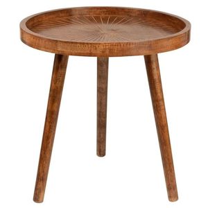 Table d'appoint design en bois avec des détails artistiques pour les maisons de luxe qui cherchent à améliorer la décoration intérieure avec des accents naturels - Product Image 2