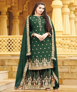Salwar Kameez Patiyala traje Chudidar vestido Material con Dupatta señoras mujeres fiesta desgaste boda indio Bollywood moda seda ropa - Product Image 1