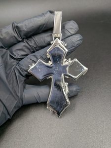 925 Sterling Silver <b>Cross</b> <b>Pendant</b> Iced Out Moissanite Diamond Gothic Religious Hip Hop Luxury Statement Charm <b>Pendant</b> - Product Image 4