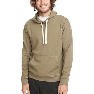 Marque privée personnalisée avant du métier à tisser couleur unie hiver 100% coton 20% Ployester sweat à capuche pour confortable Slim Fit sweat à capuche - Product Image 1