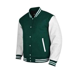 Manufacturer Custom Guanine Cowhide Leather Sleeve Embroidery Heavy Wool Body Baseball Jackets Streetwear Varsity Jackets - Product Image 5
