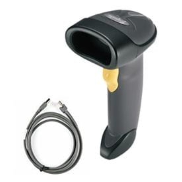 LS1203 1D Handheld Wired Barcode Scanner USB RS232 Interface 100 Scans/Second Stock Laser Light 1-Year Warranty Twilight Black