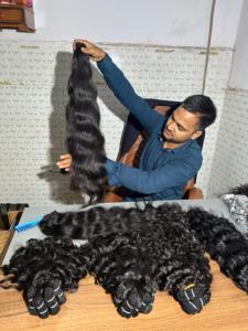 Vague naturelle indienne Remy, cheveux vierges crus en vrac, cuticules alignés sans enchevêtrement, vente en gros de 100% - Product Image 3