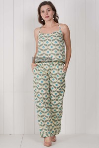 ชุดนอนแขนกุดผ้าคอตตอนแท้สำหรับผู้หญิงชุดเดรสงานแฮนด์เมดชุดนอนเซ็กซี่สวมใส่สบายสำหรับฤดูใบไม้ร่วง - Product Image 5