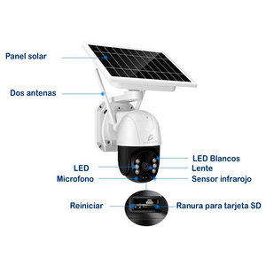 กล้องวงจรปิด 2MP ระบบโซลาร์เซลล์ 4G พร้อมระบบมองเห็นกลางคืนแบบขาว ความละเอียดสูง ระบบกล้องวงจรปิดพลังงานแสงอาทิตย์ - Product Image 3