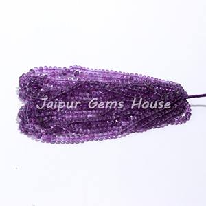 Cuentas de piedra de amatista púrpura de 7mm-8mm de la mejor calidad, nueva tendencia, forma de Rondelle suave para hacer joyería, pulsera, regalo para ella - Product Image 3