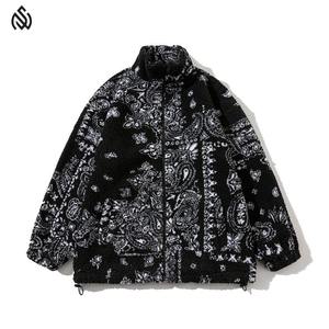 Fully Customized Two Tone Colors Detachable Sleeve and <b>Hood</b> Zip up Sherpa <b>Fleece</b> <b>Jacket</b> for Men winter <b>jacket</b> - Product Image 2