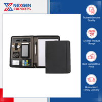Portefeuille en PU de qualité supérieure pour usage professionnel et promotionnel, format A4, compatible ordinateur portable, logo personnalisé, couleur au choix