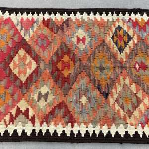 2.5x9.3 ft Rug, <b>Runner</b> Vintage Rug, <b>Red</b> Kilim Persian Rug - Product Image 3