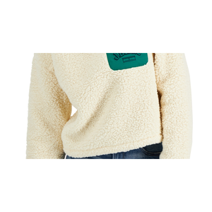 Felpa Sherpa con Bottoni a Pressione Tommy Jeans da Donna, Taglia X-Large, Bianca, per l'Inverno - Product Image 3