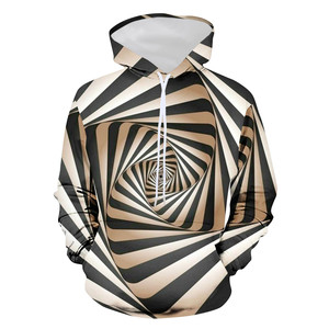 Sudaderas con capucha gráficas para hombres Impresión hipnótica Sudaderas 3D Ilusión óptica Pullover Hoody Top Flash Deals Hot Pink - Product Image 5