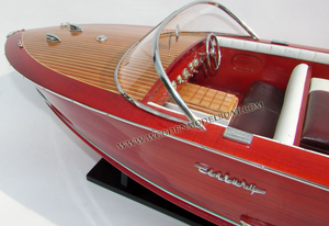 Maquette de bateau en bois, réédition 1958, modèle de bateau artisanal - Product Image 3