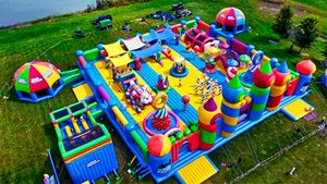 Hot Sale The Big <span class=keywords><strong>Funbox</strong></span> Inflatable Công Viên Thoát Inflatable Công Viên Nhà Bounce Lớn Nhất Thế Giới Người Lớn Và Trẻ Em - Product Image 2