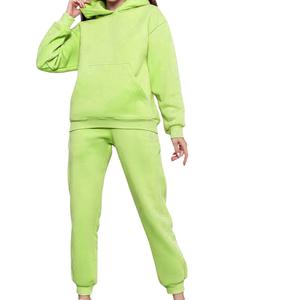 Ensemble de survêtement pour femmes en molleton, vente en gros, coton personnalisé, uni, décontracté, coupe régulière, une pièce, respirant, entraînement, jogging, tendance - Product Image 2