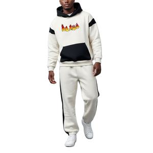 Ensemble de survêtement pour homme en coton 100% personnalisé, coupe régulière, poids lourd, vêtements décontractés d'été, coupe-vent, écologique, réversible, personnalisé - Product Image 1